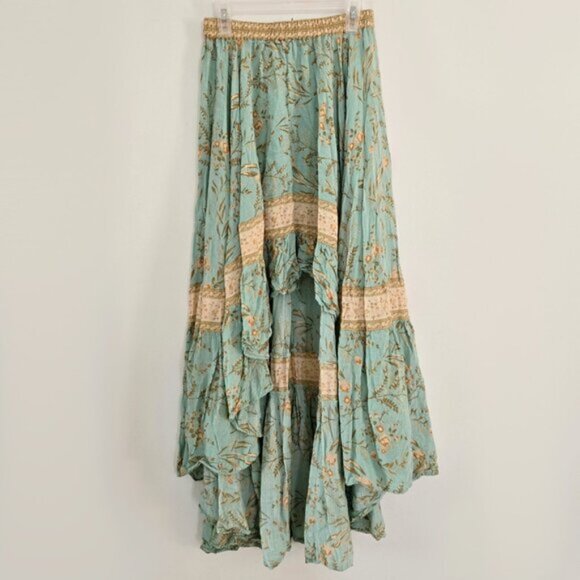 Spell and the Gypsy Collective Maisie Vintage Turquoise High low Skirt Small b96 - Picture 2 of 9